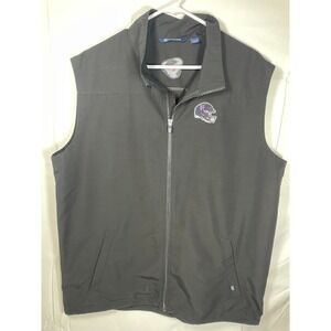 Houston Texans Cutter & Buck Full Zip Vest Men's Size XLT Black - NFL
